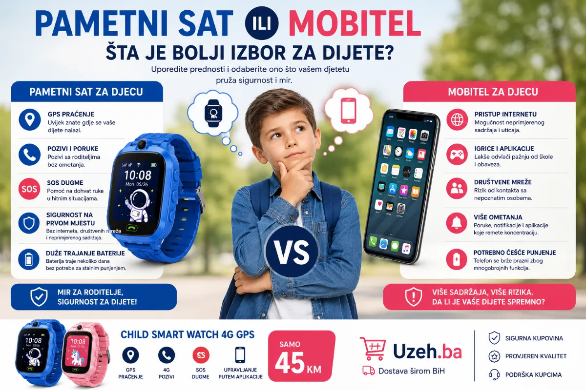 Da li je pametni sat bolji izbor od mobitela za dijete?