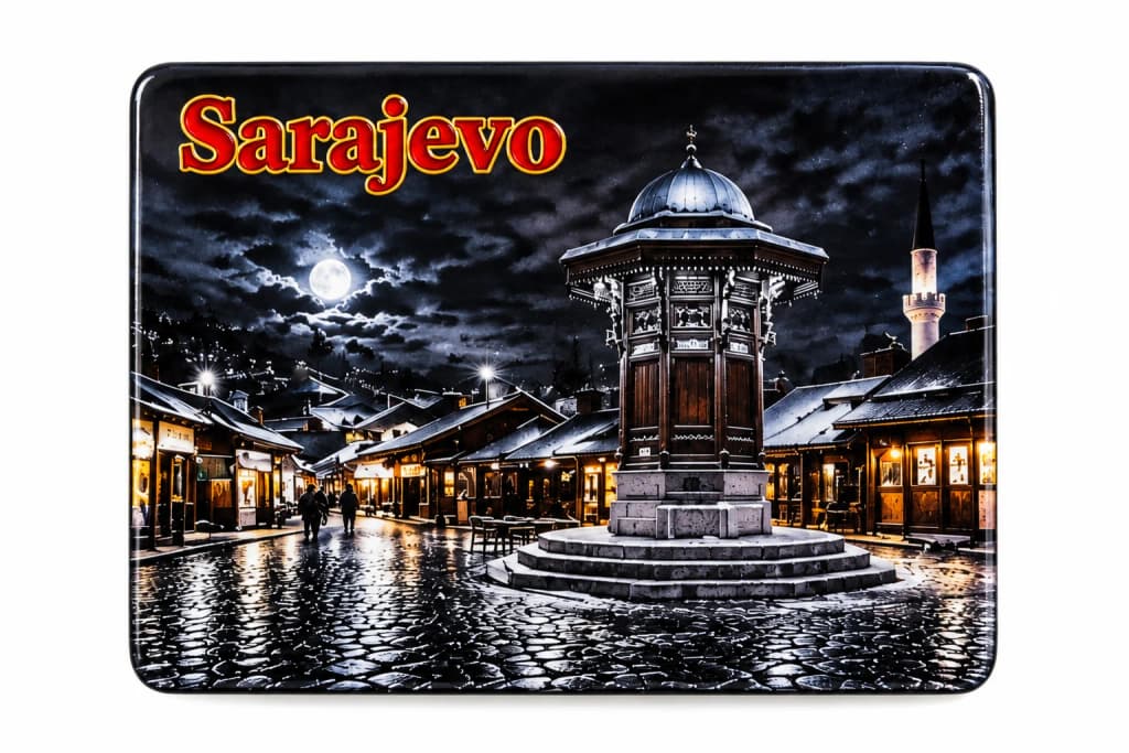 Magnet Sarajevo Sebilj – tamni motiv