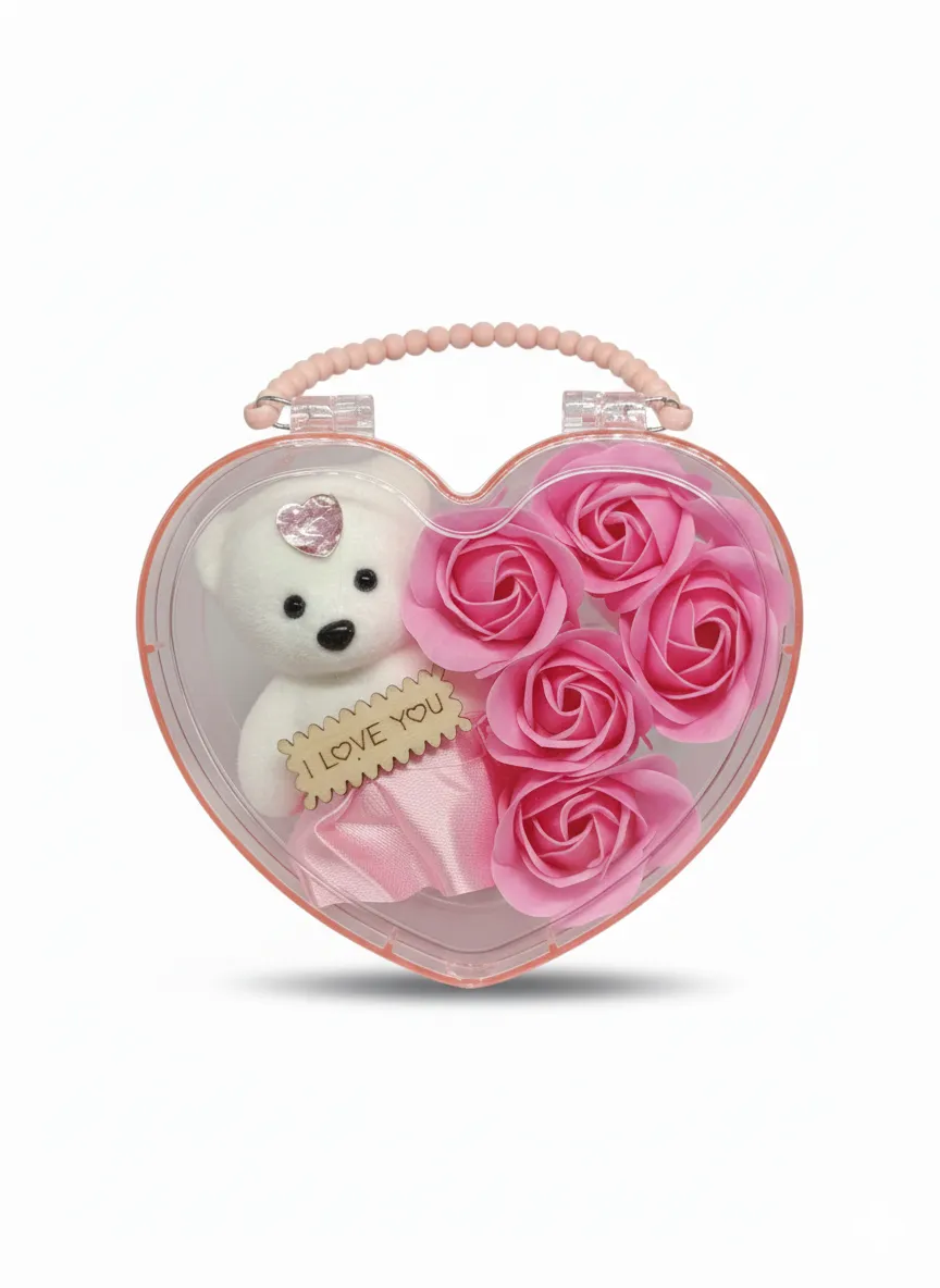 Ukras - Roze ruže u kutiji