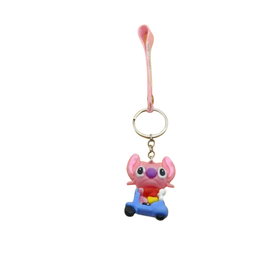 Gumeni Privjesak Angel (Rozi Stitch) s Trakicom – Za Ključeve i Torbe