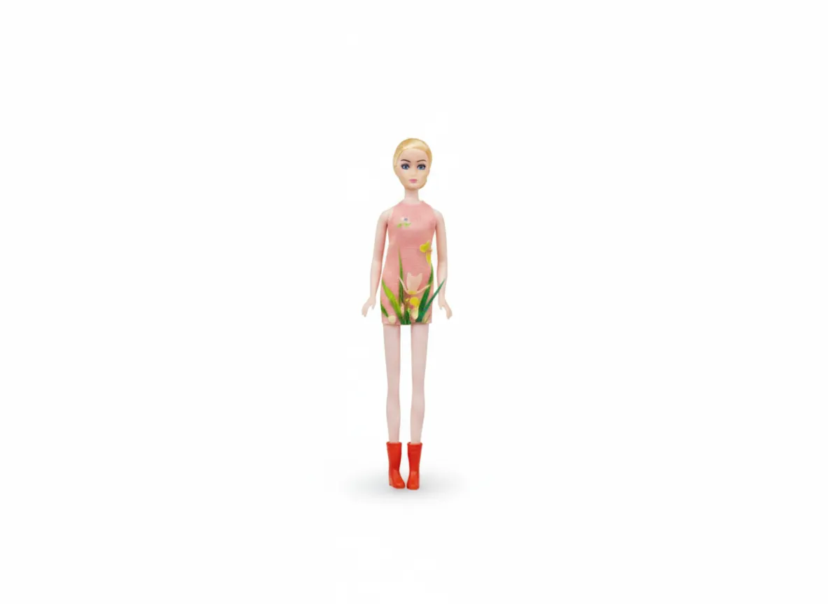 Plavokosa Modna Lutka u Cvjetnoj Haljini – Elegantna Lutka Igračka za Djecu 24cm