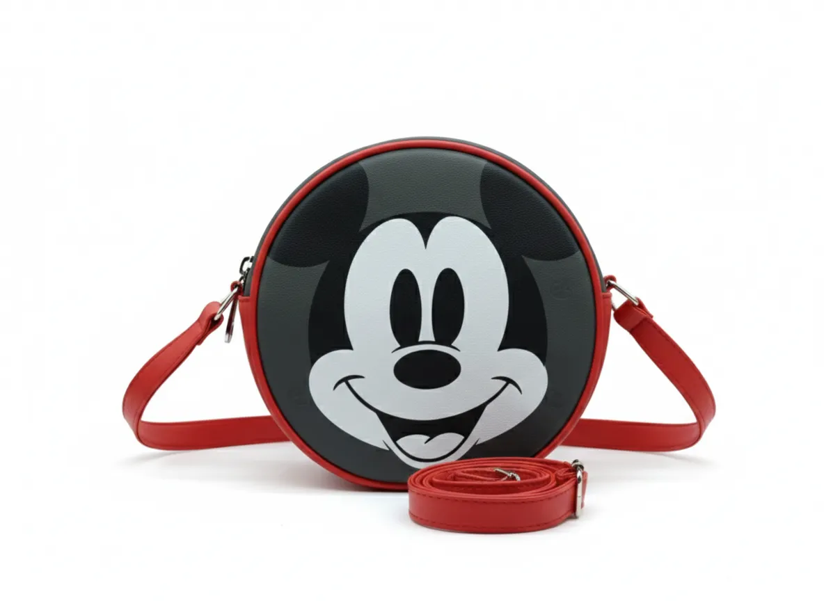 Dječija torbica Mickey Mouse – okrugla crveno-crna